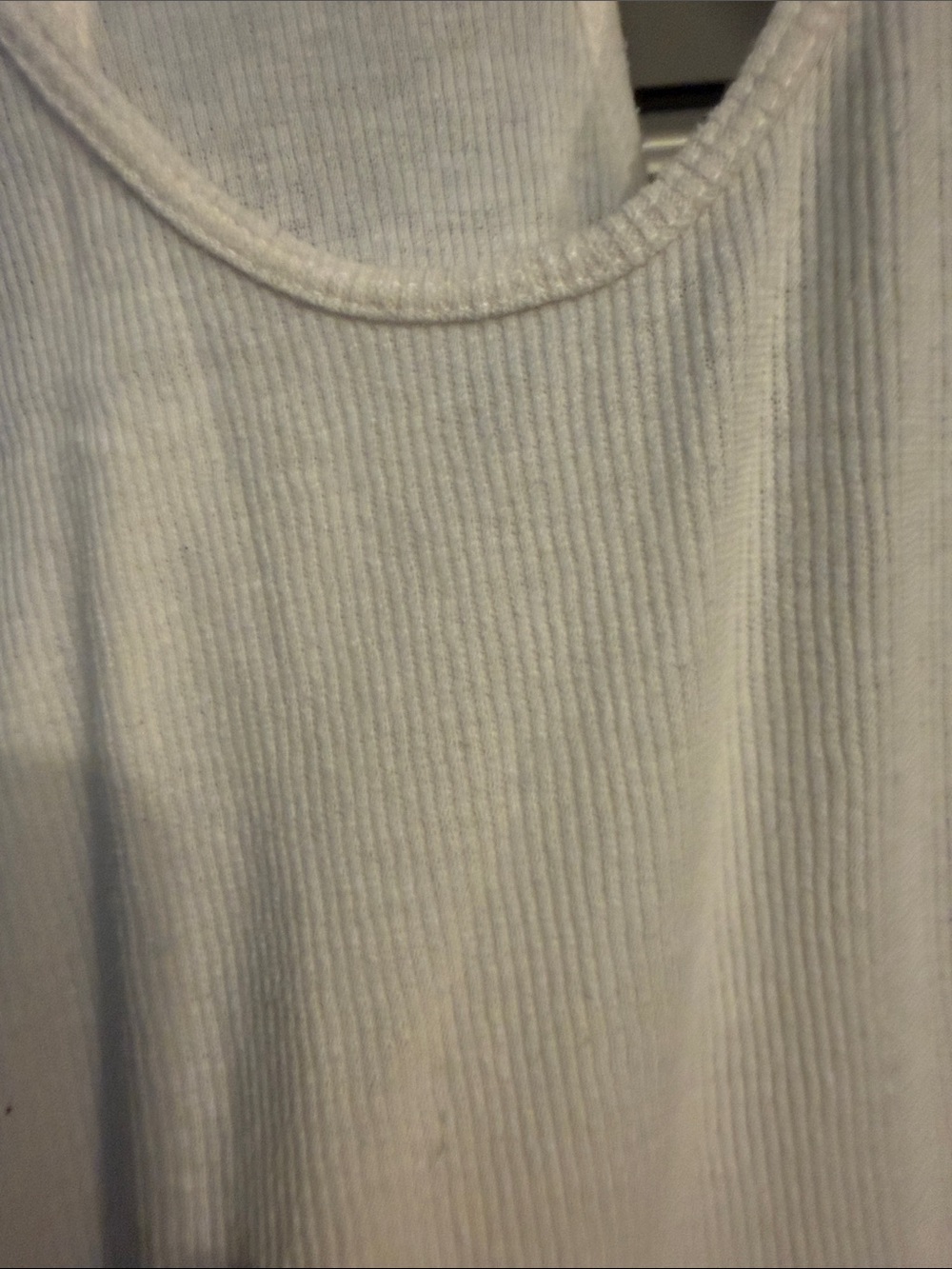 James Perse Cream Ribbed Racerback Tank - Picture 3 of 4